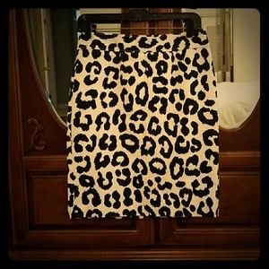 LOFT animal print skirt.